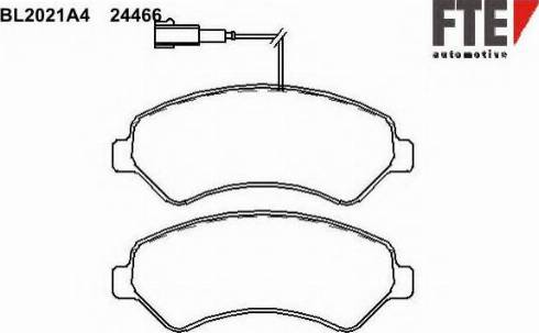 FTE BL2021A4 - Kit pastiglie freno, Freno a disco autozon.pro