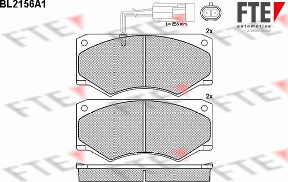 FTE BL2156A1 - Kit pastiglie freno, Freno a disco autozon.pro