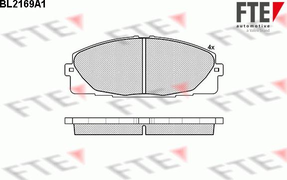 FTE BL2169A1 - Kit pastiglie freno, Freno a disco autozon.pro