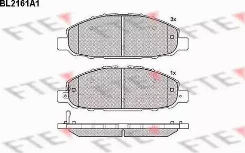 FTE BL2161A1 - Kit pastiglie freno, Freno a disco autozon.pro