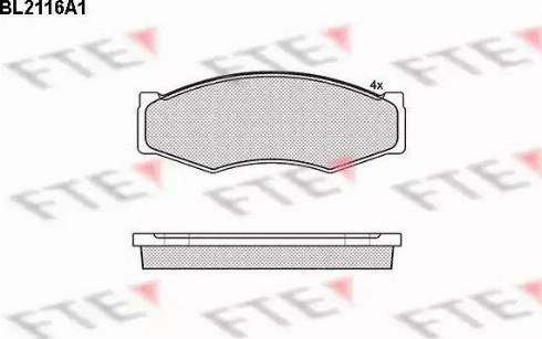 FTE BL2116A1 - Kit pastiglie freno, Freno a disco autozon.pro