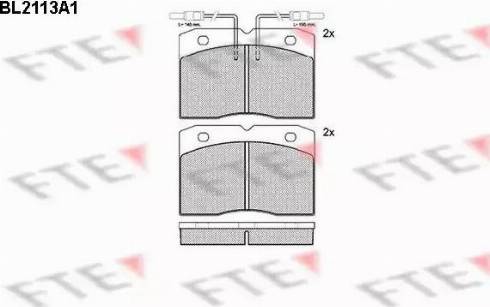 FTE BL2113A1 - Kit pastiglie freno, Freno a disco autozon.pro