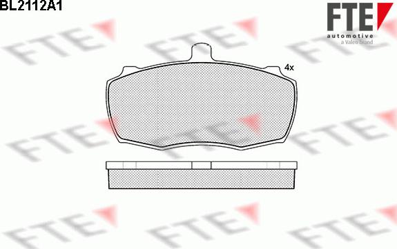 FTE BL2112A1 - Kit pastiglie freno, Freno a disco autozon.pro