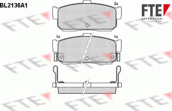 FTE BL2136A1 - Kit pastiglie freno, Freno a disco autozon.pro