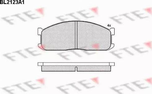 FTE BL2123A1 - Kit pastiglie freno, Freno a disco autozon.pro