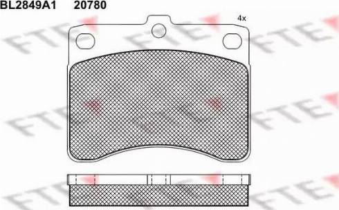 FTE BL2849A1 - Kit pastiglie freno, Freno a disco autozon.pro