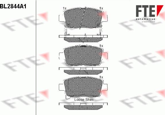 FTE BL2844A1 - Kit pastiglie freno, Freno a disco autozon.pro