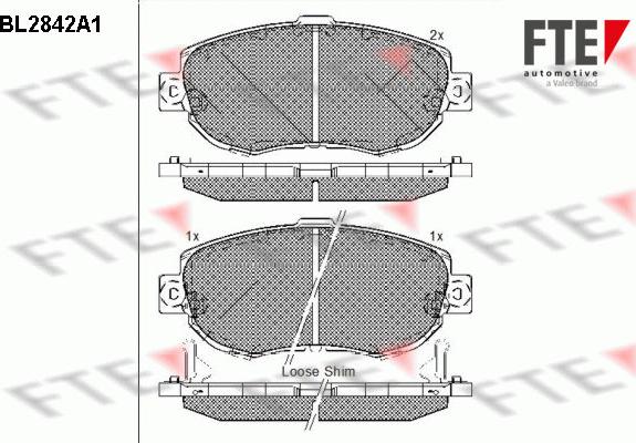 FTE BL2842A1 - Kit pastiglie freno, Freno a disco autozon.pro