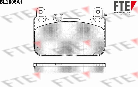 FTE BL2806A1 - Kit pastiglie freno, Freno a disco autozon.pro