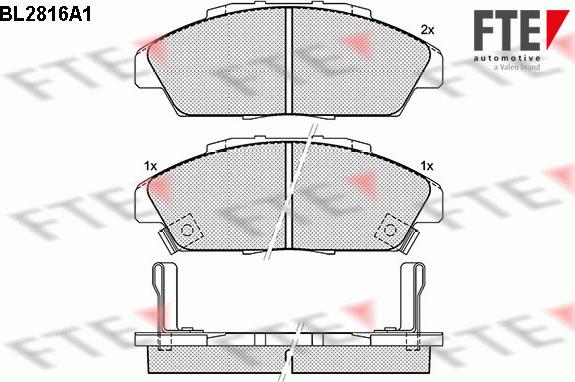 FTE BL2816A1 - Kit pastiglie freno, Freno a disco autozon.pro