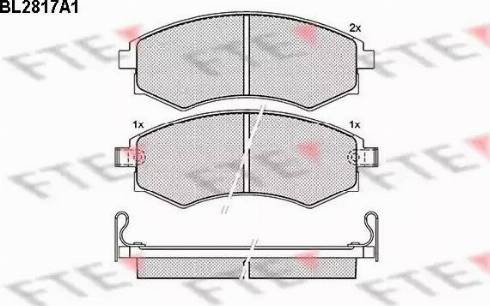 FTE BL2817A1 - Kit pastiglie freno, Freno a disco autozon.pro