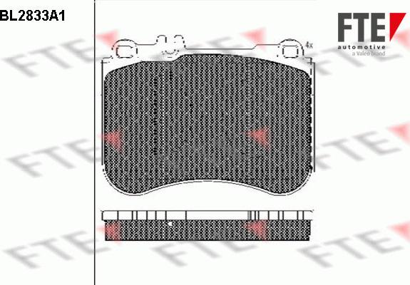 FTE BL2833A1 - Kit pastiglie freno, Freno a disco autozon.pro