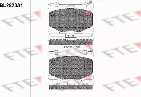 FTE BL2823A1 - Kit pastiglie freno, Freno a disco autozon.pro