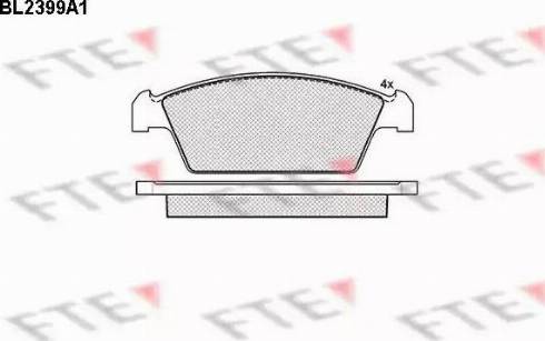 FTE BL2399A1 - Kit pastiglie freno, Freno a disco autozon.pro