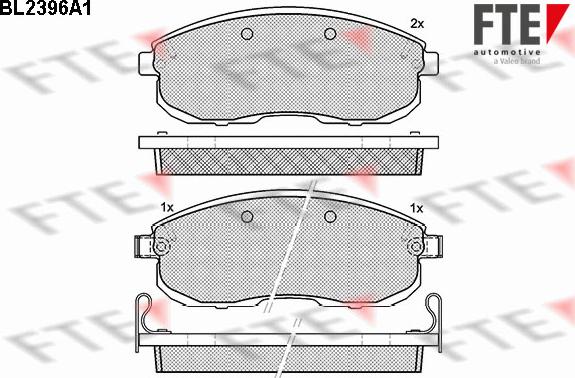 FTE BL2396A1 - Kit pastiglie freno, Freno a disco autozon.pro