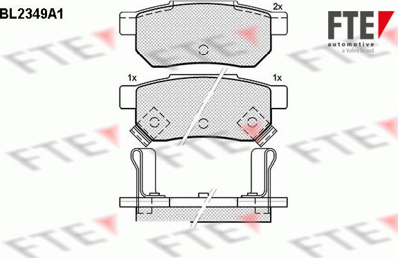 FTE BL2349A1 - Kit pastiglie freno, Freno a disco autozon.pro