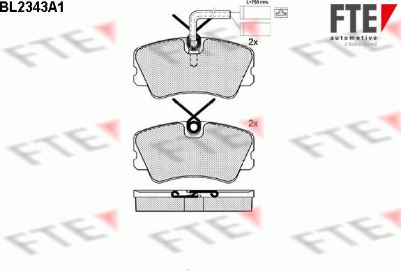 FTE BL2343A1 - Kit pastiglie freno, Freno a disco autozon.pro