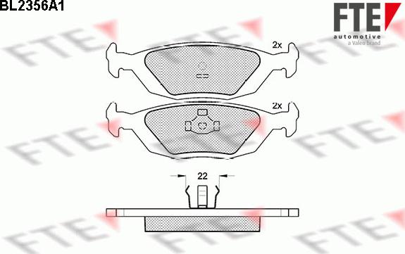 FTE BL2356A1 - Kit pastiglie freno, Freno a disco autozon.pro