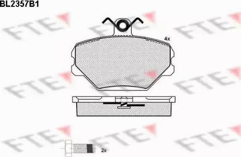 FTE BL2357B1 - Kit pastiglie freno, Freno a disco autozon.pro