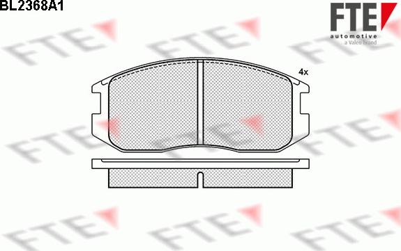 FTE BL2368A1 - Kit pastiglie freno, Freno a disco autozon.pro