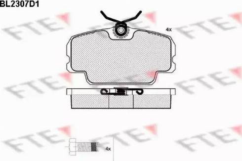 FTE BL2307D1 - Kit pastiglie freno, Freno a disco autozon.pro