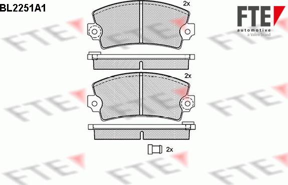 FTE BL2251A1 - Kit pastiglie freno, Freno a disco autozon.pro