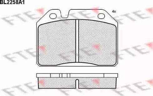 FTE BL2258A1 - Kit pastiglie freno, Freno a disco autozon.pro