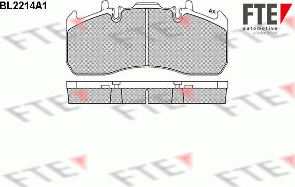 FTE BL2214A1 - Kit pastiglie freno, Freno a disco autozon.pro