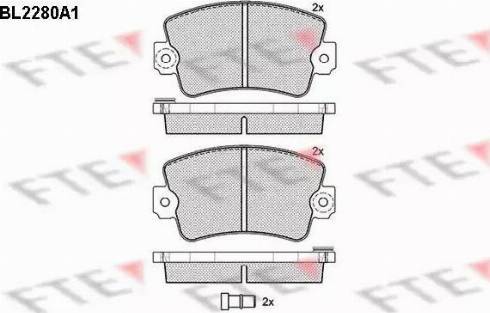 FTE BL2280A1 - Kit pastiglie freno, Freno a disco autozon.pro