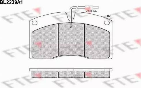 FTE BL2239A1 - Kit pastiglie freno, Freno a disco autozon.pro