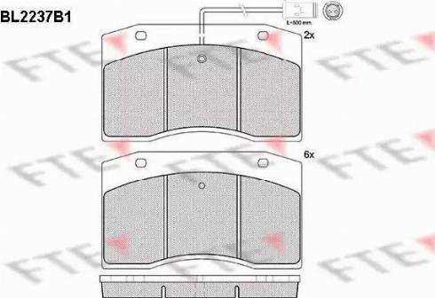 FTE BL2237B1 - Kit pastiglie freno, Freno a disco autozon.pro