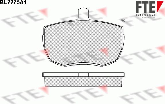 FTE BL2275A1 - Kit pastiglie freno, Freno a disco autozon.pro