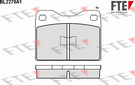 FTE BL2270A1 - Kit pastiglie freno, Freno a disco autozon.pro