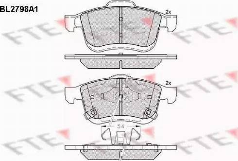 FTE BL2798A1 - Kit pastiglie freno, Freno a disco autozon.pro