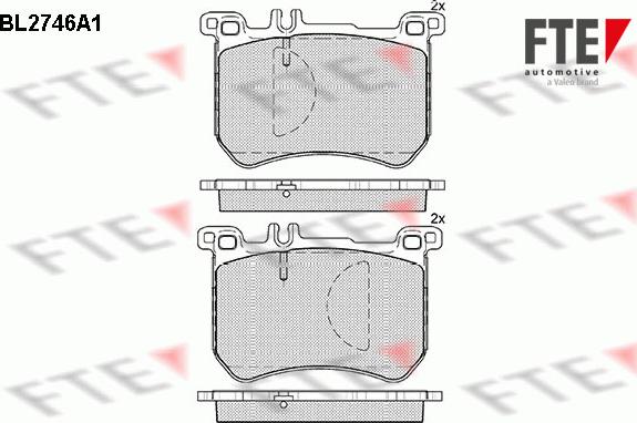 FTE BL2746A1 - Kit pastiglie freno, Freno a disco autozon.pro