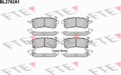 FTE BL2702A1 - Kit pastiglie freno, Freno a disco autozon.pro