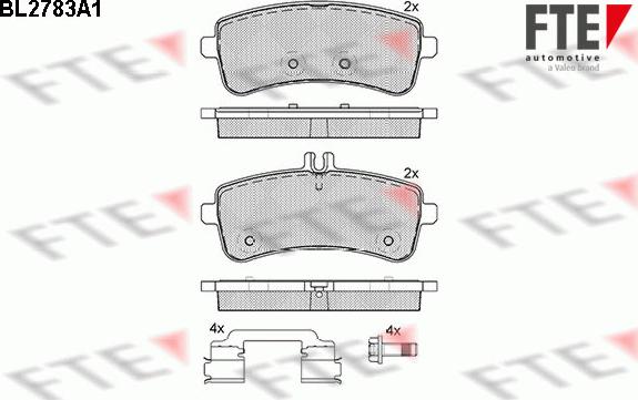 FTE BL2783A1 - Kit pastiglie freno, Freno a disco autozon.pro