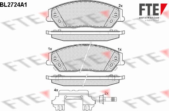 FTE BL2724A1 - Kit pastiglie freno, Freno a disco autozon.pro