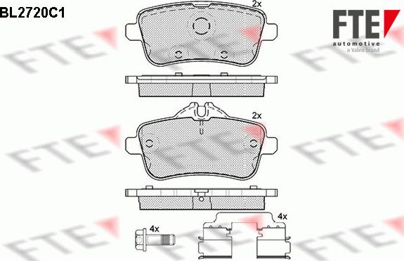 FTE BL2720C1 - Kit pastiglie freno, Freno a disco autozon.pro