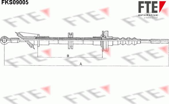 FTE FKS09005 - Cavo comando, Comando frizione autozon.pro