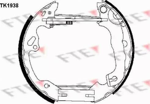 FTE TK1938 - Kit ganasce freno autozon.pro