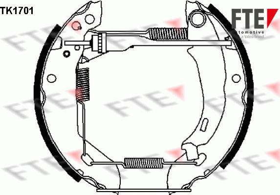 FTE TK1701 - Kit ganasce freno autozon.pro