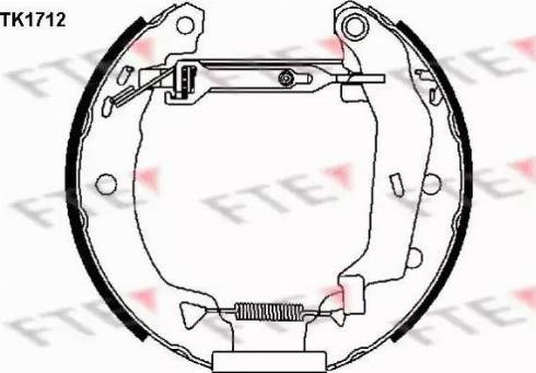 FTE TK1712 - Kit ganasce freno autozon.pro