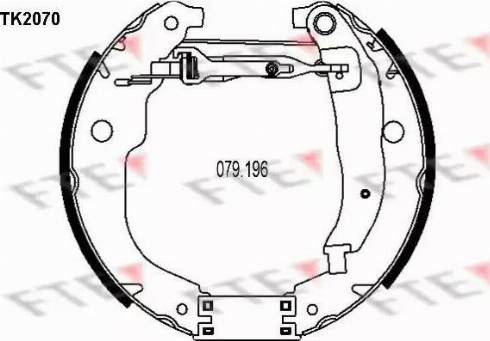 FTE TK2070 - Kit ganasce freno autozon.pro