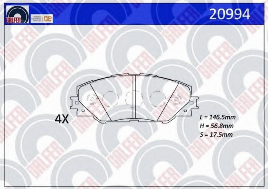 Galfer 20994 - Kit pastiglie freno, Freno a disco autozon.pro