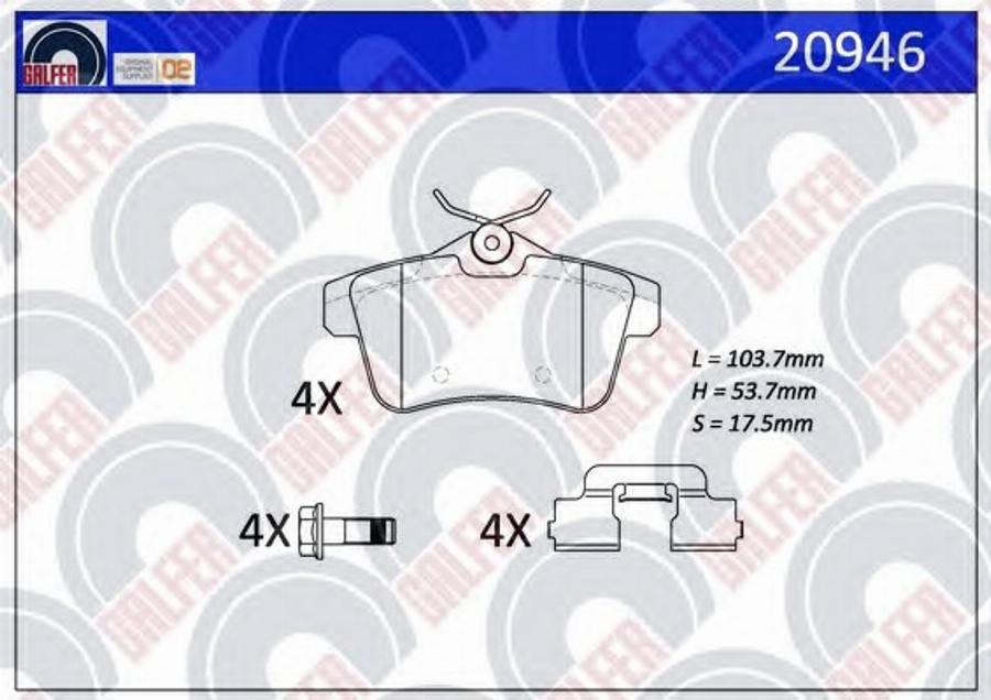 Galfer 20946 - Kit pastiglie freno, Freno a disco autozon.pro