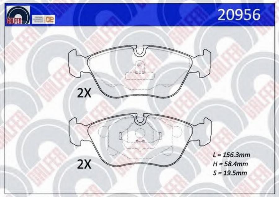 Galfer 20956 - Kit pastiglie freno, Freno a disco autozon.pro