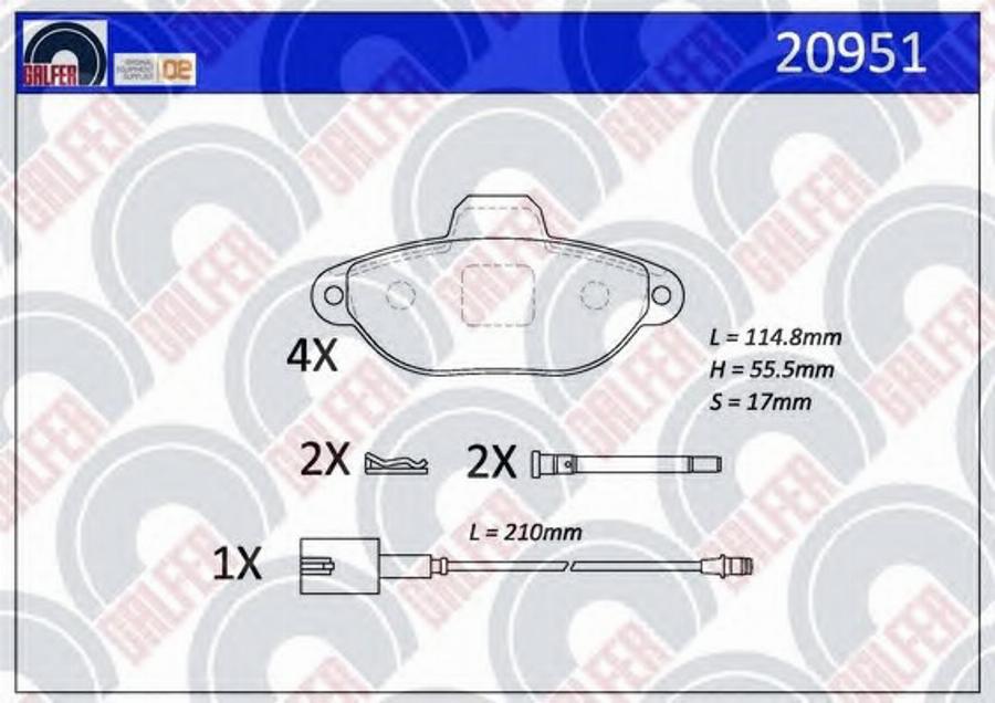 Galfer 20951 - Kit pastiglie freno, Freno a disco autozon.pro