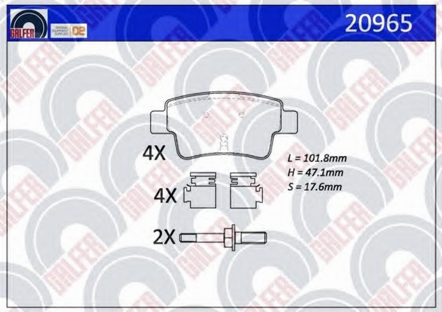 Galfer 20965 - Kit pastiglie freno, Freno a disco autozon.pro