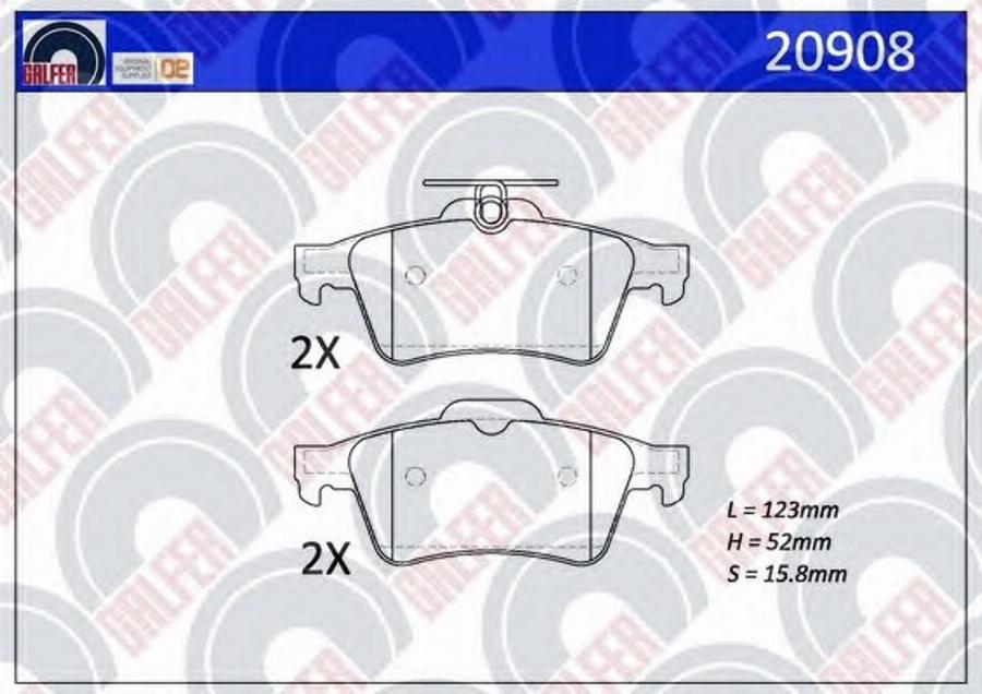 Galfer 20908 - Kit pastiglie freno, Freno a disco autozon.pro